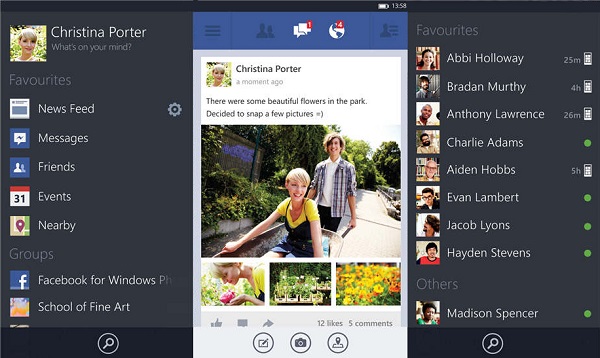 Facebook App-Beta-WP-8-Screenshots