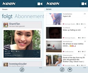Keek Screenshots