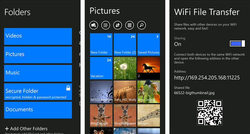 Folders Pro Windows Phone Screenshots