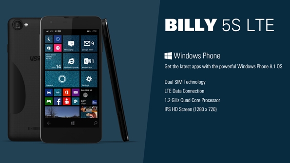 yezz Billy 5S LTE Windows Phone