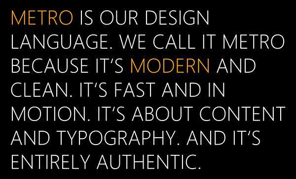 Aus dem Design-Manifest von Metro