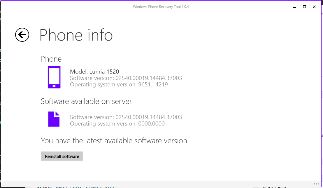 Windows Phone Software Recovery tool 2