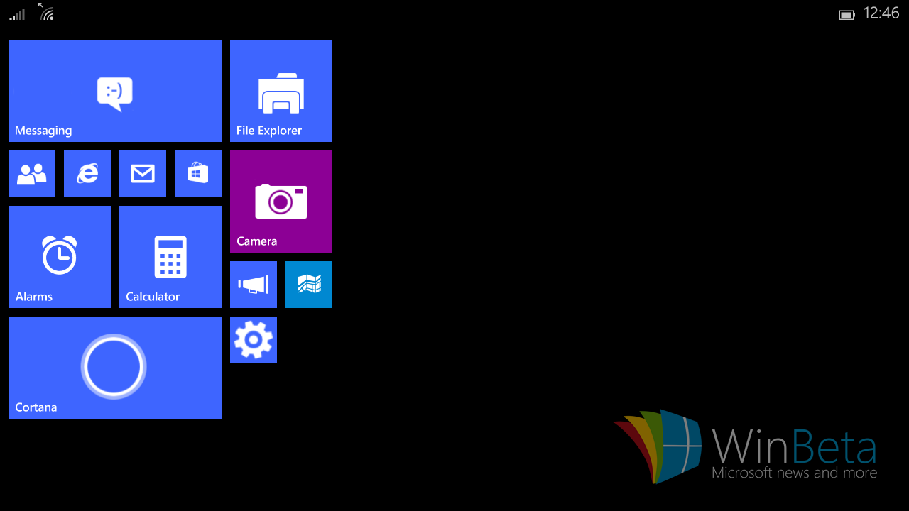 Windows 10 auf kleinen Tablets. Screenshot: winbeta.org