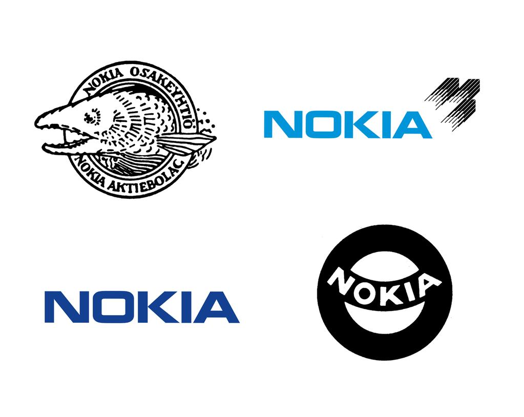 Das Nokia Logo im Wandel der Zeit. Quelle: @nokia