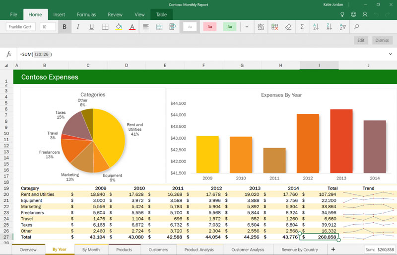 Excel-Windows-10-Office-App