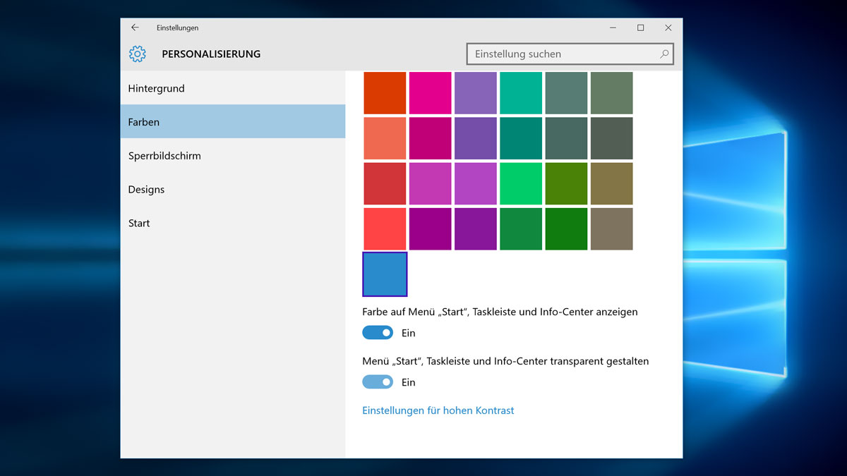 Windows-10-Personalisierung-Akzentfarbe-Transparenz