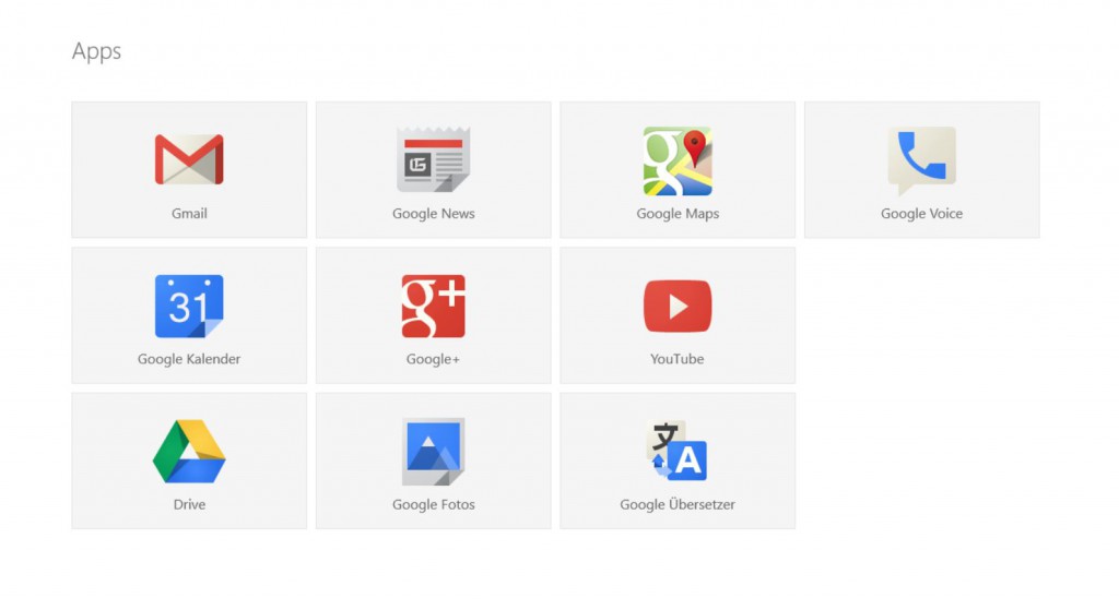 Google Windows 10 Apps