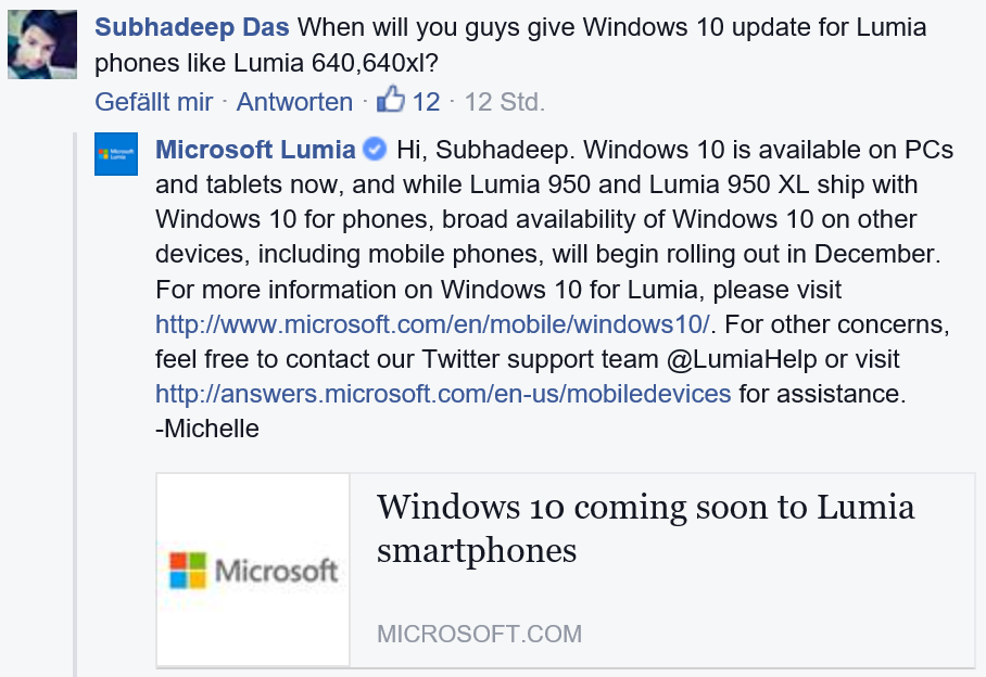 Windows 10 Moible ab Dezember