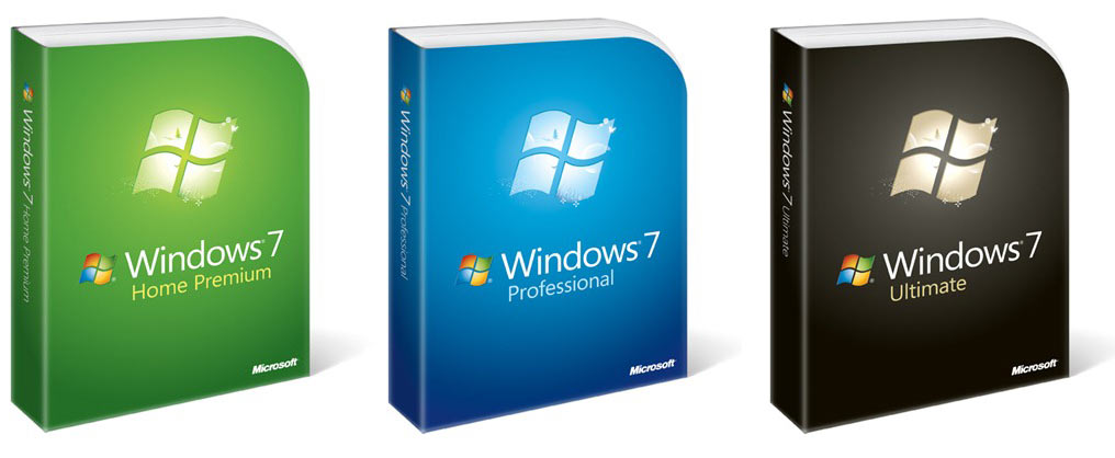 Windows 7 Verpackungen
