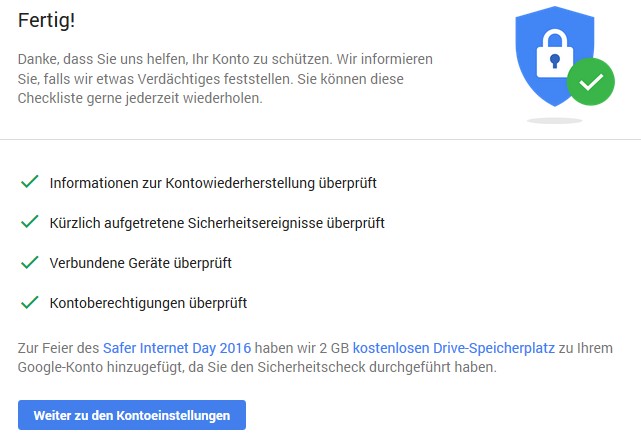Google Sicherheitscheck