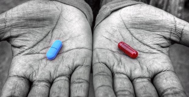 Microsoft blaue pille rote pille