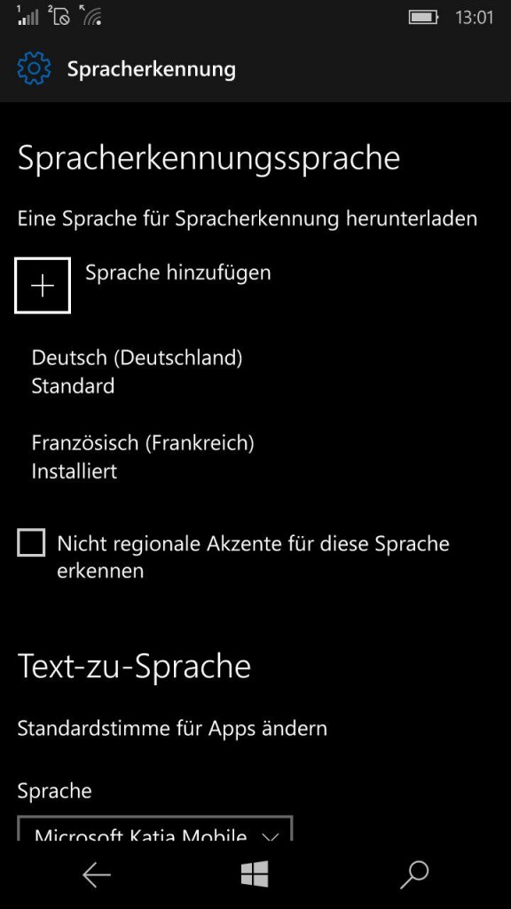 Sprachpaket Cortana