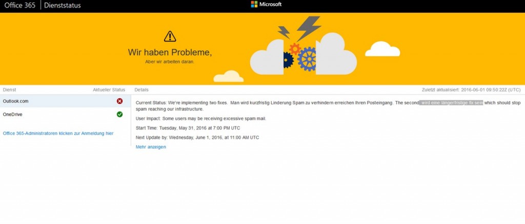 Spam Probleme Microsoft