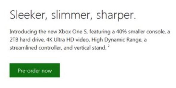 Xbox One S Beschreibung