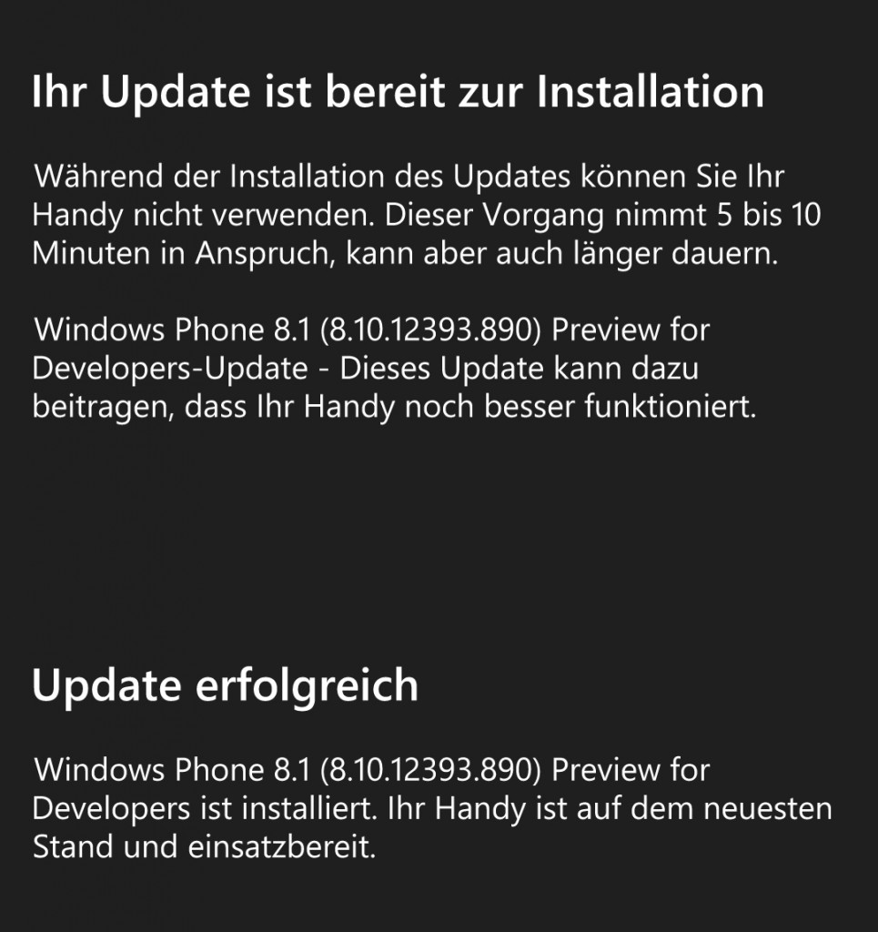 WindowsPhone8.1 Update Developer Preview