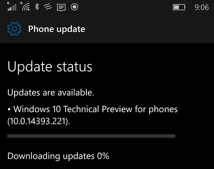 Windows 10 Mobile build 14393.221