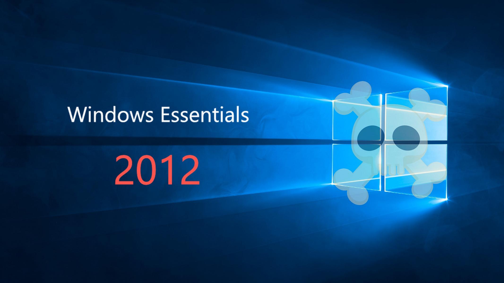 windows essentials 2012 supportende