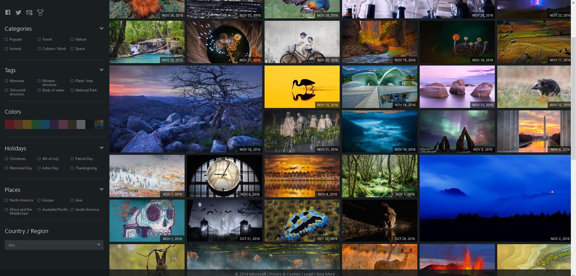 Bing Hintergrundbilder: Vom Tier, über Landschaften bis hin zu Ländern