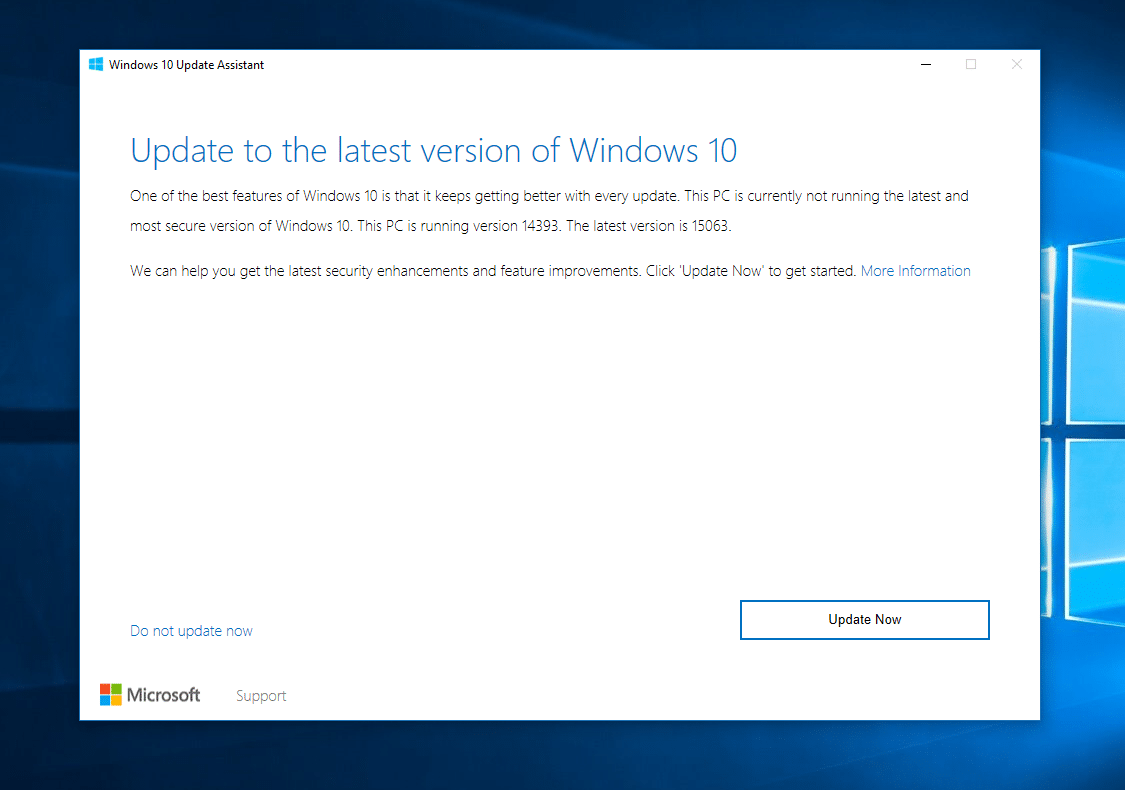 Windows 10 Creators Update Assistent Leak