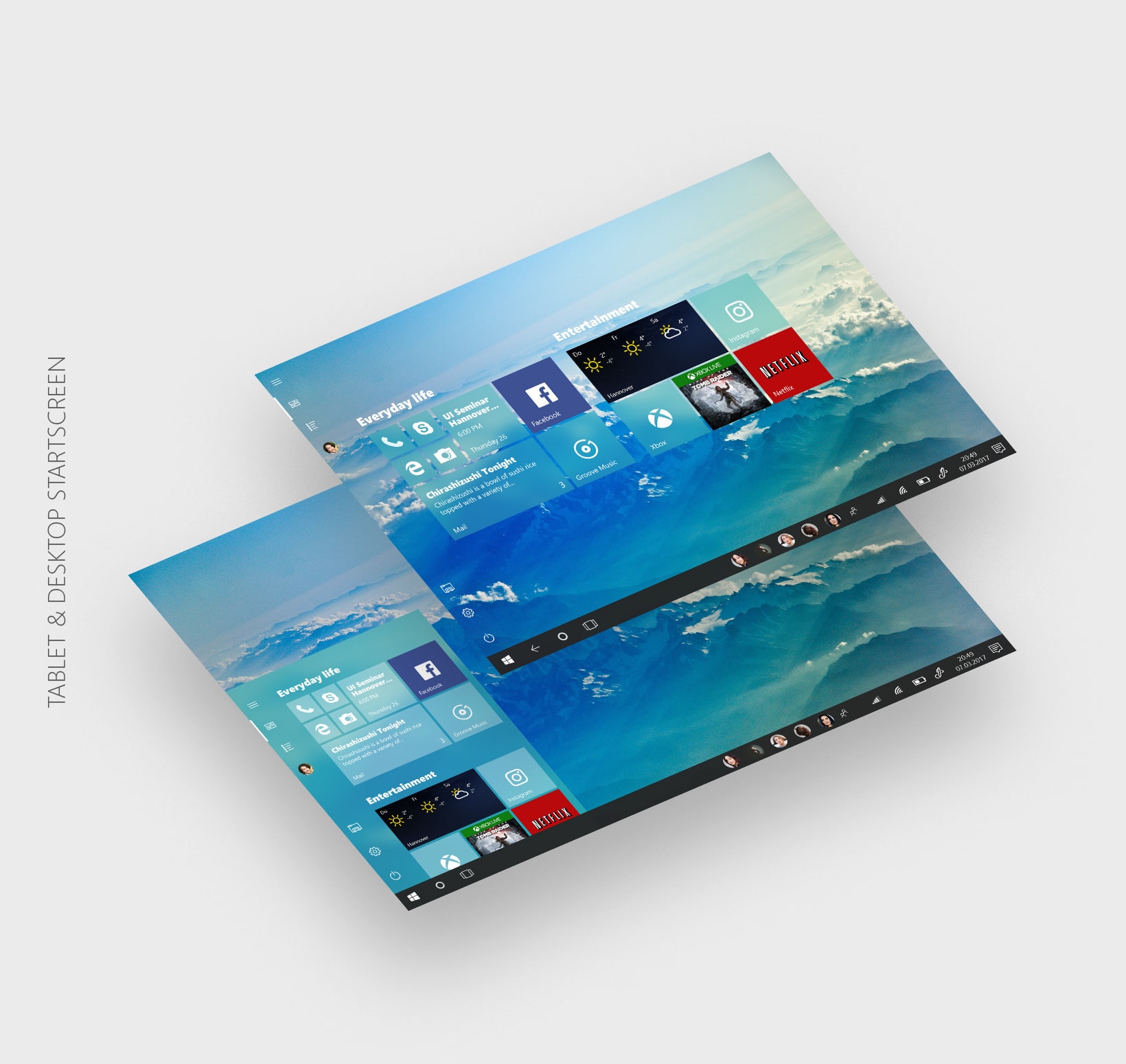 Windows 10 Porject Neon Design Konzept