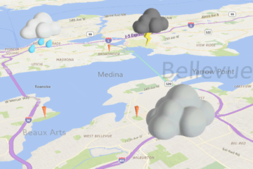 3D Modell Wolken in Karte