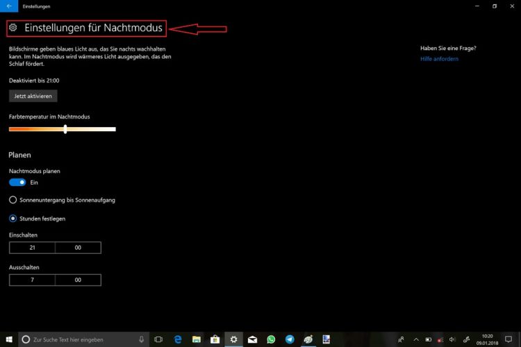 Windows 10 Nachtmodus Lässt Sich Nicht Aktivieren Nachtmodus unter Windows 10 verwenden, so wird's gemacht - WindowsUnited