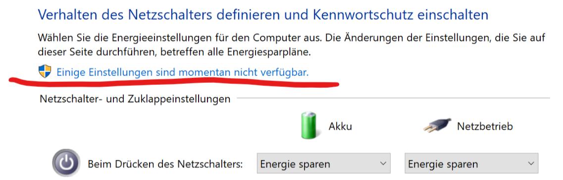 Windows 10 herunterfahren geht nicht