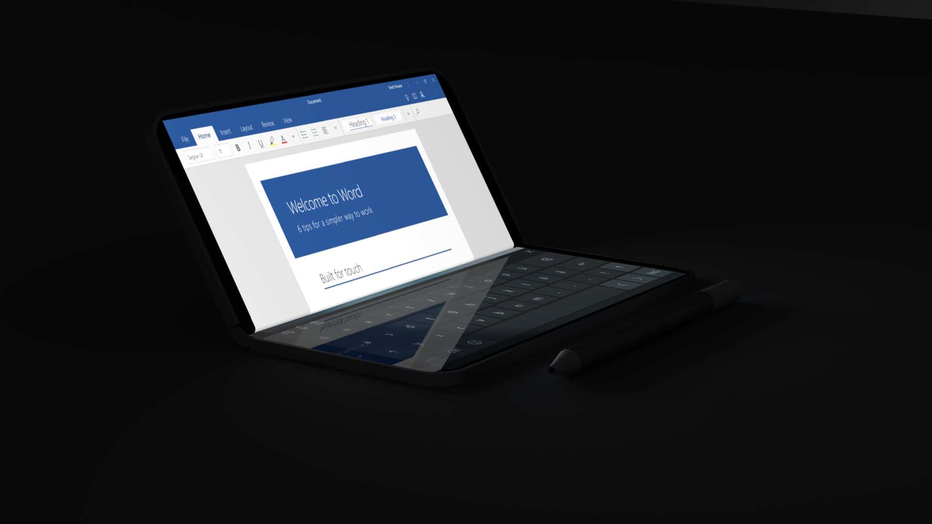 Surface Phone Konzept Laptop Modus
