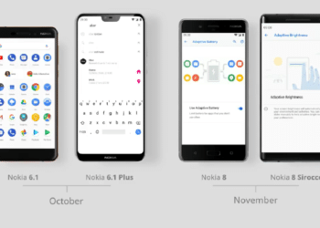 Nokia 6.1 Plus Nokia 8 Sirocco Android 9 Pie