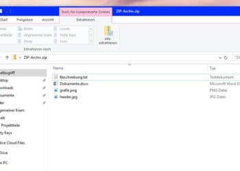 Windows 10 ZIP-Archiv