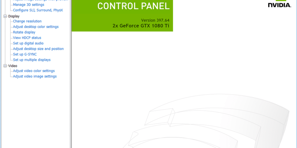 nvidia control panel windows 10