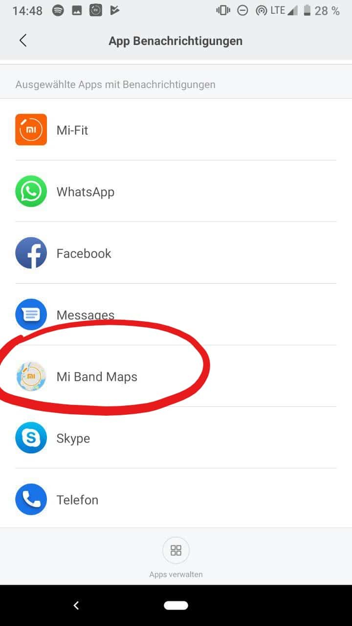 Xiaomi Mi Band 3 Navigation