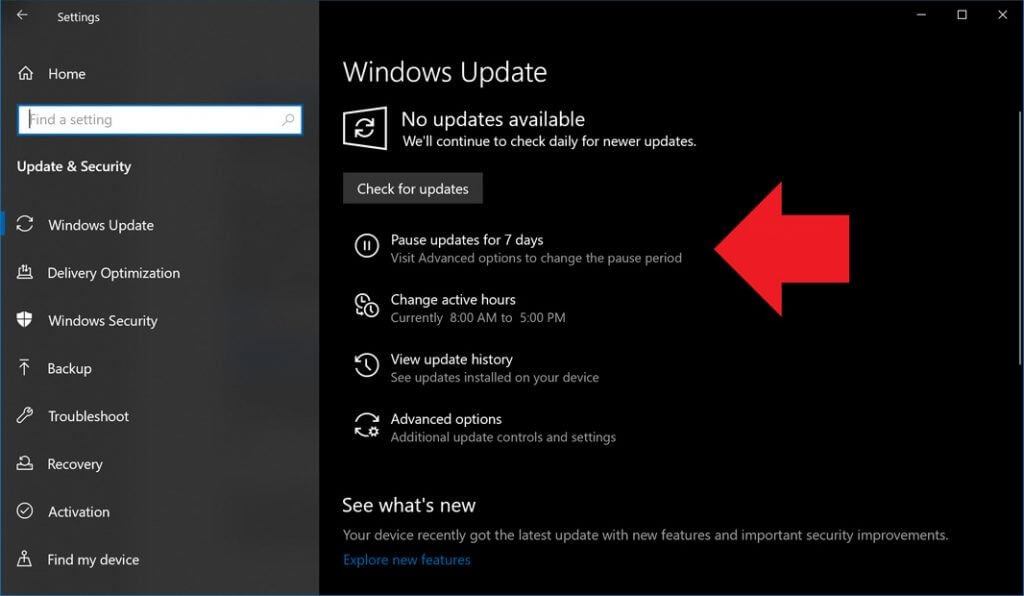 Windows-10-Home-Update-pausieren