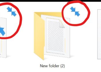 Windows 10 blaue pfeile kompression