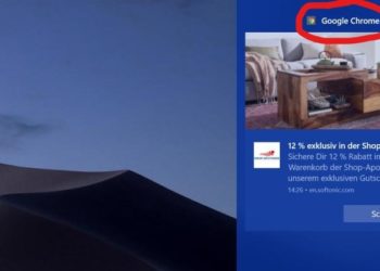 chrome werbung info center windows 10