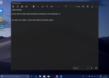 Quick Pad Fluent Design UWP Notepad Alternative