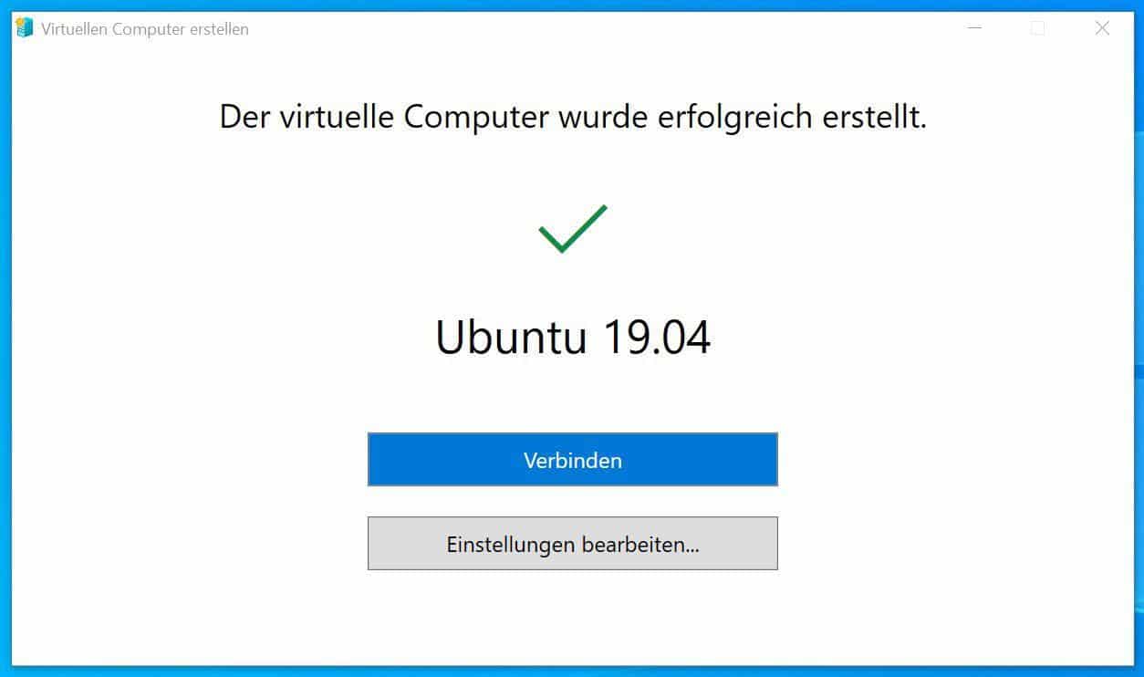 Hyper V Windows 10 Ubuntu