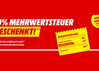 MediaMarkt Mehrwertsteuer geschenkt