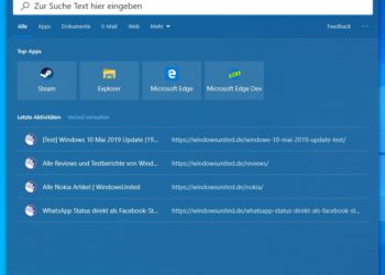 [Anleitung] Neue Windows-Suche: Floating Search mit frischer Fluent Design-Optik aktivieren