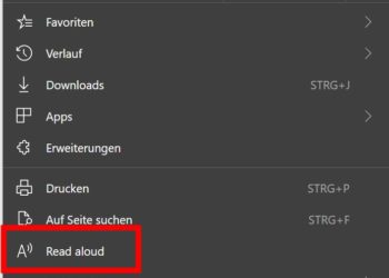 Edge Chromium Canary Vorlesefunktion