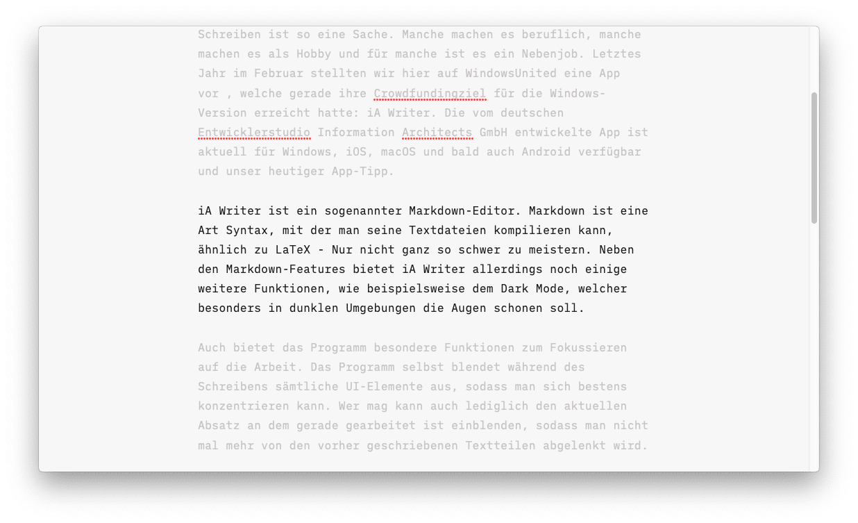 App Tipp Ia Writer Minimalistischer Markdowneditor Fur Windows Ios Macos Und Android Windowsunited