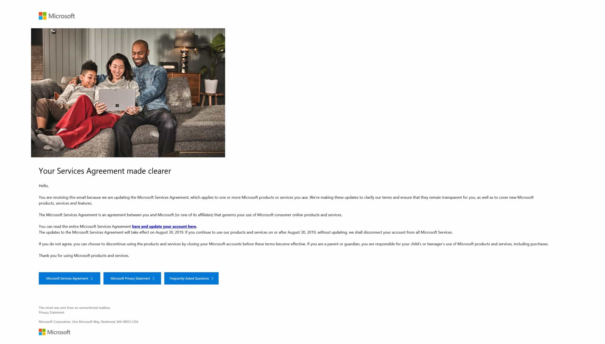 Fake Phishing E-Mail Microsoft Account