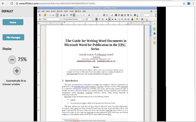 Oberfläche von Apache OpenOffice Writer