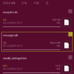 messages.db ausgewählt