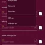 messages.db in 8 Zip auswählen