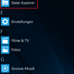 Datei-Explorer aus Windows öffnen