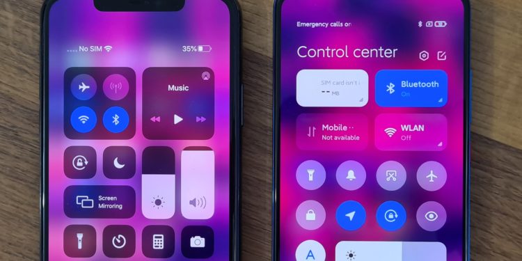 MIUI 12 führt Control Center im Style von iOS ein