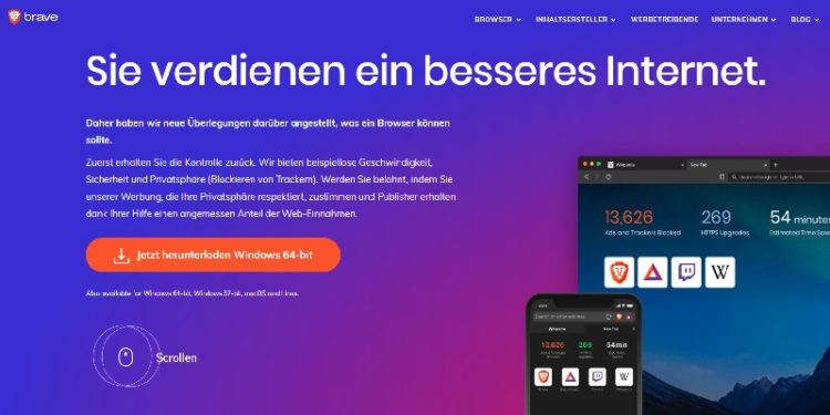 Brave-Browser beim Bearbeiten von URLs mit Affiliate-Links erwischt