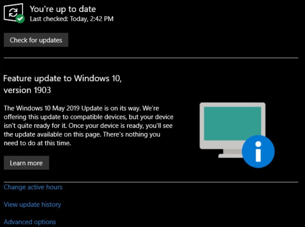 Windows 10 Mai 2020 Update
