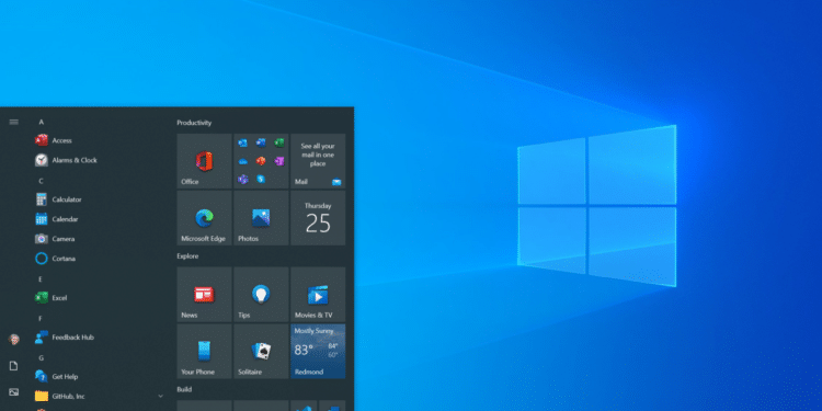 Windows 10 Startmenü